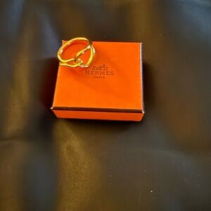 Hermes Gold Scarf Ring